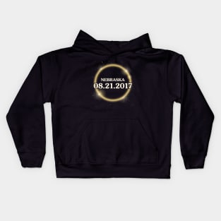 Solar Eclipse August 2017 Nebraska Kids Hoodie